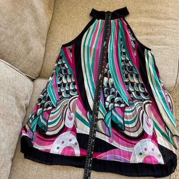 M Heart M Sleeveless Pleated Fully Lined Dress Size Large Like New - Picture 8 of 8